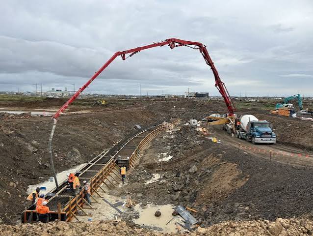 Tracked Excavator Working Earth on Site Prep